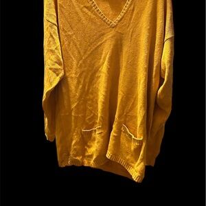 Jones New York V-Neck Sweater - Golden Yellow